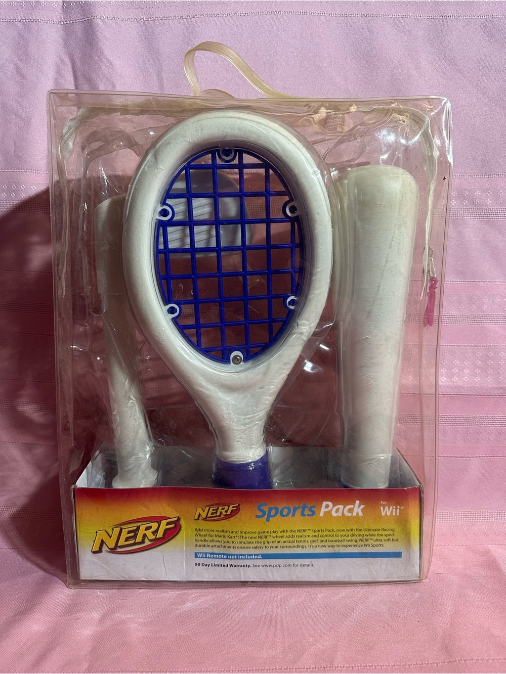 Nerf White and Blue Sports Pack Racket Set for Nintendo Wii